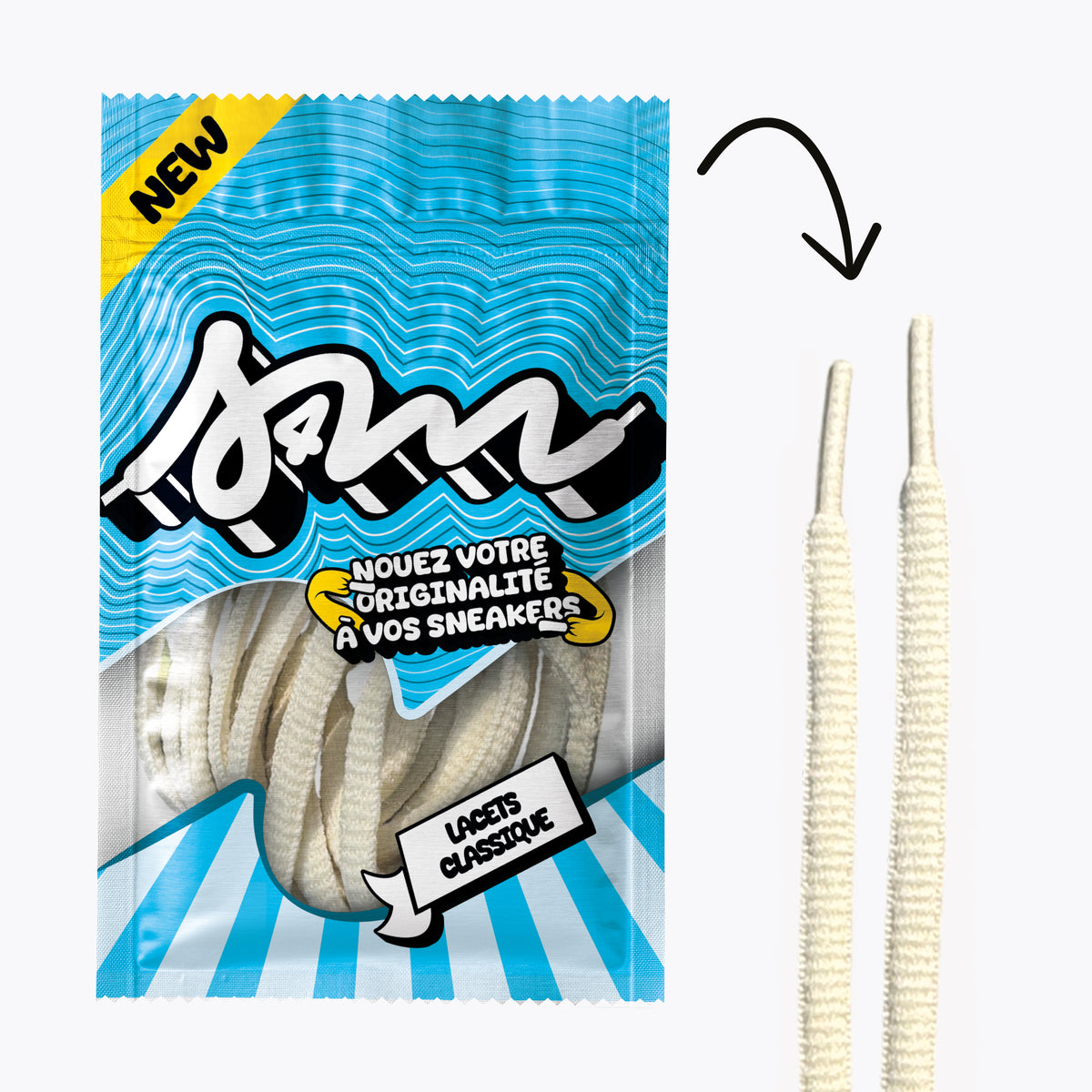 LACETS CLASSIC ROND BEIGE