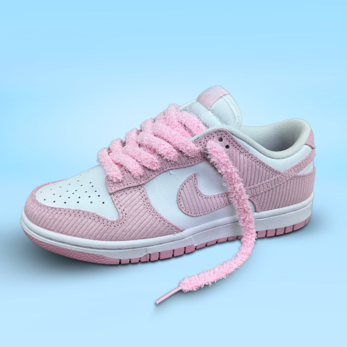 LACETS FLUFFY SLIM ROSE