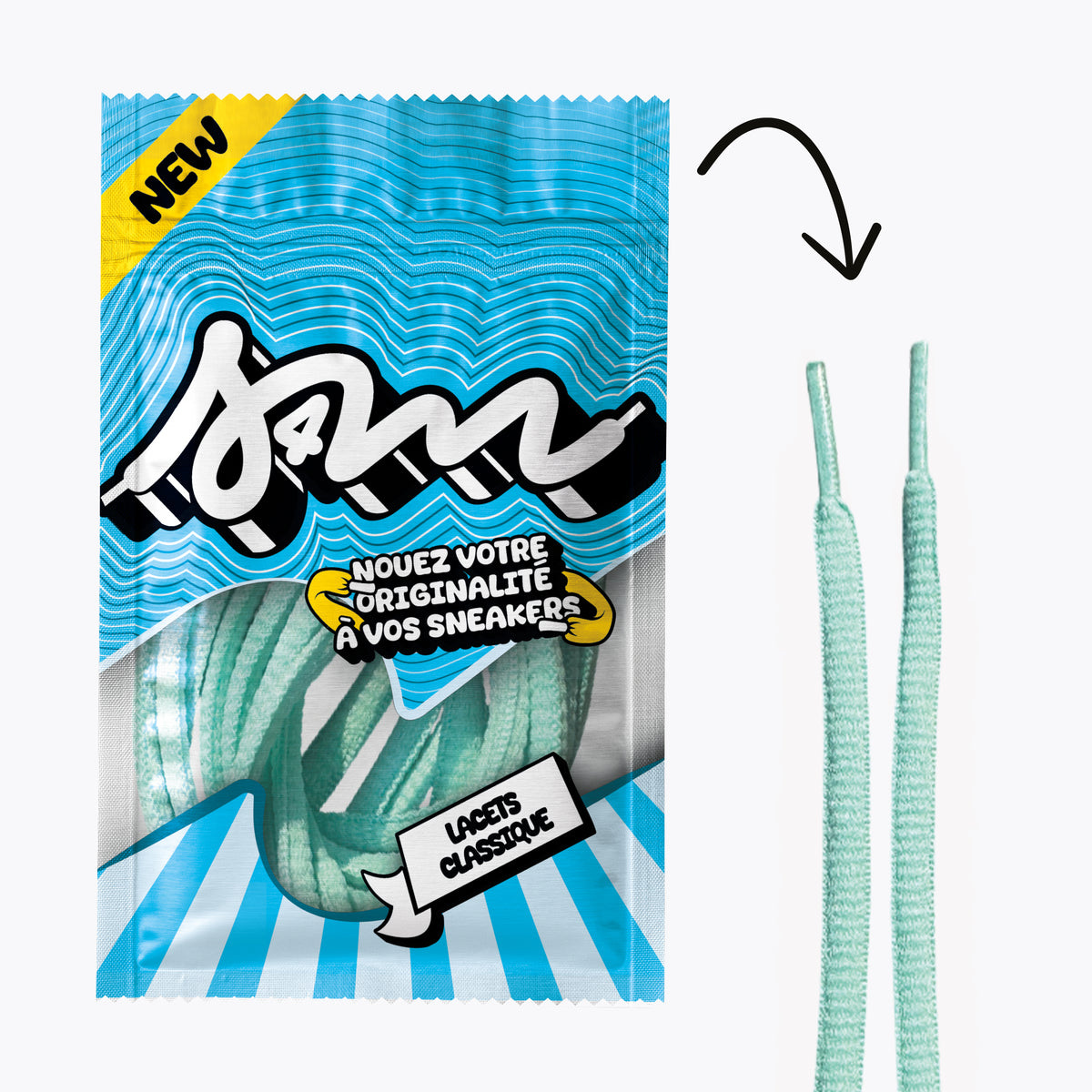 LACETS CLASSIC ROND VERT