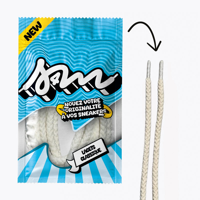 LACETS CORDE BLANC