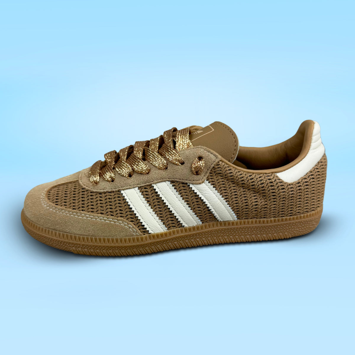 LACETS PAILLETTÉ OR ROSE