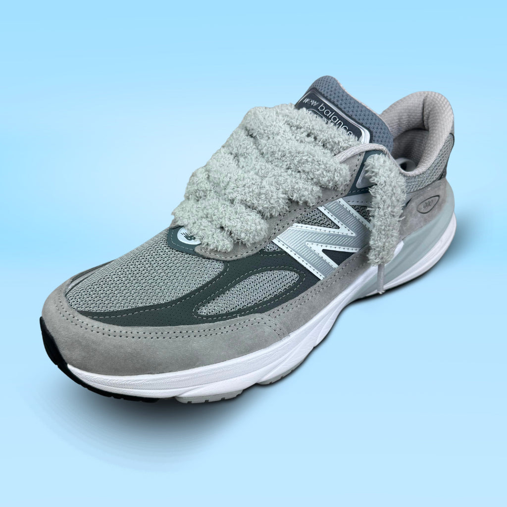 LACETS FLUFFY LARGE GRIS