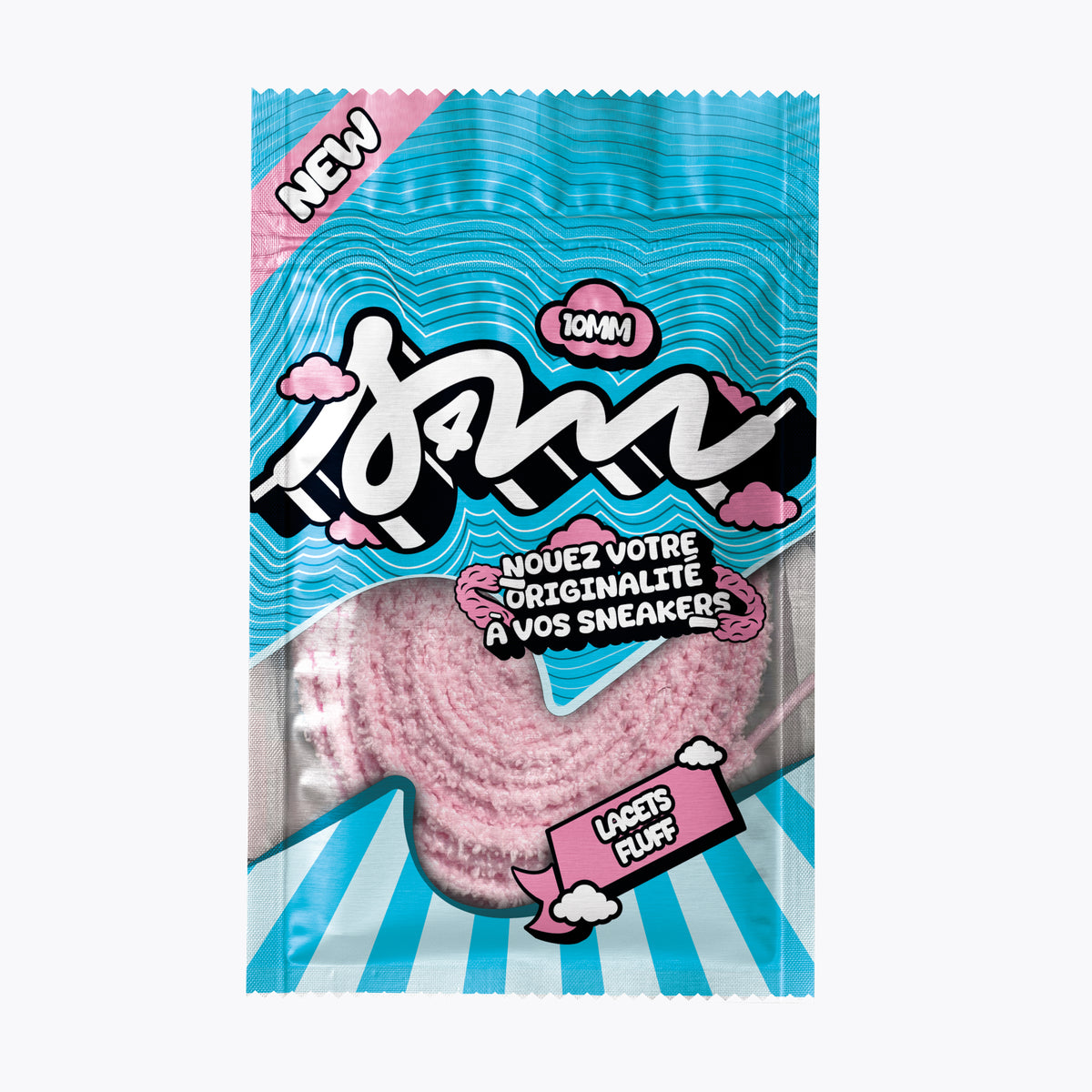 LACETS FLUFFY SLIM ROSE