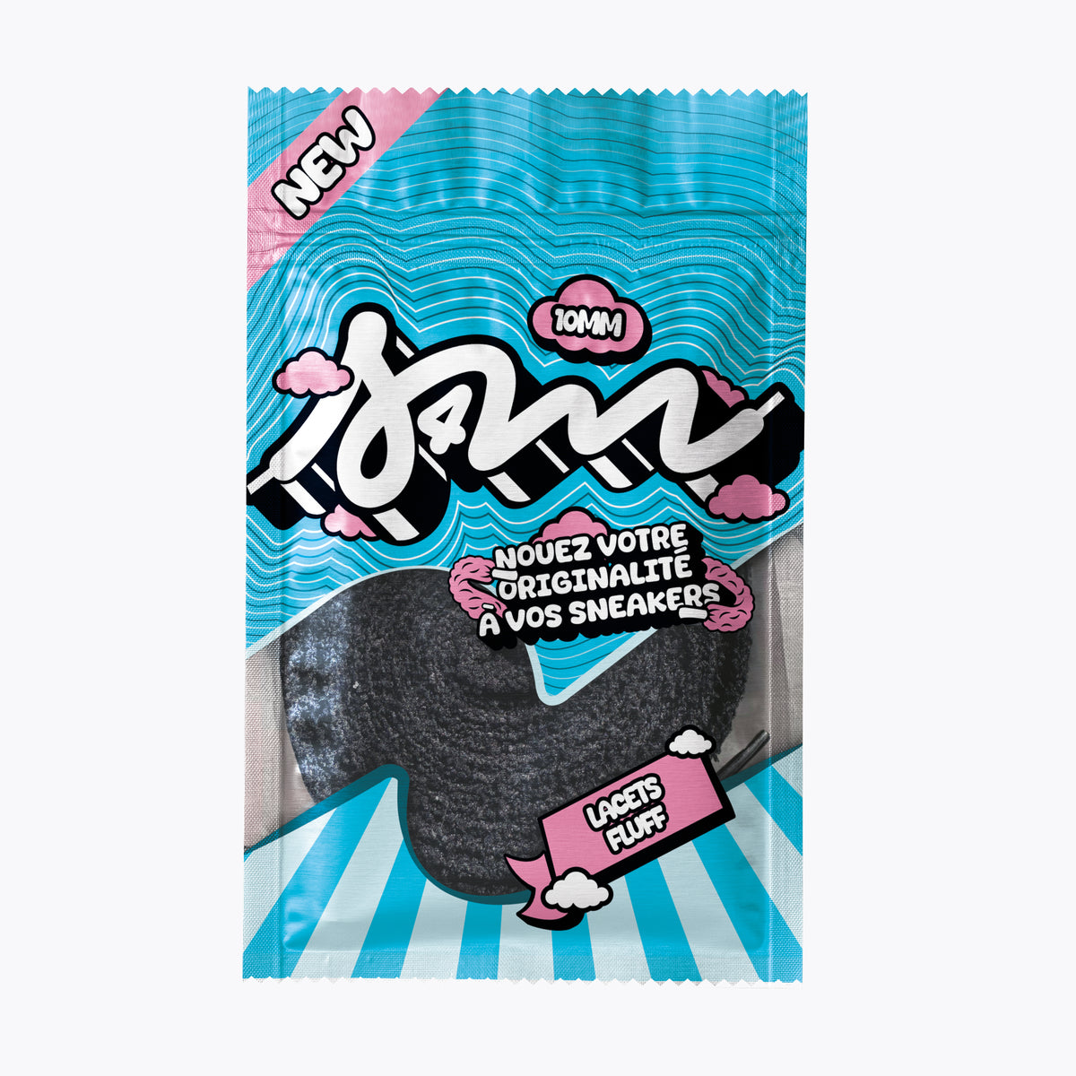 LACETS FLUFFY SLIM NOIR