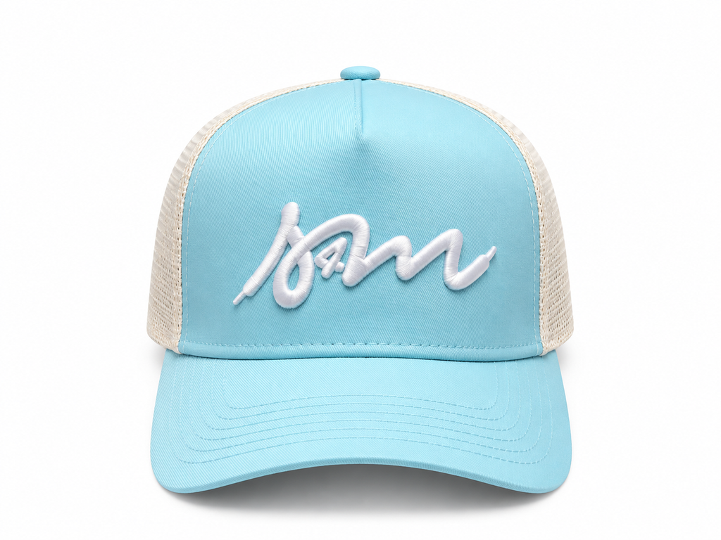 Pack Never Give Up Bleu — Casquette et Lacets Fluffy