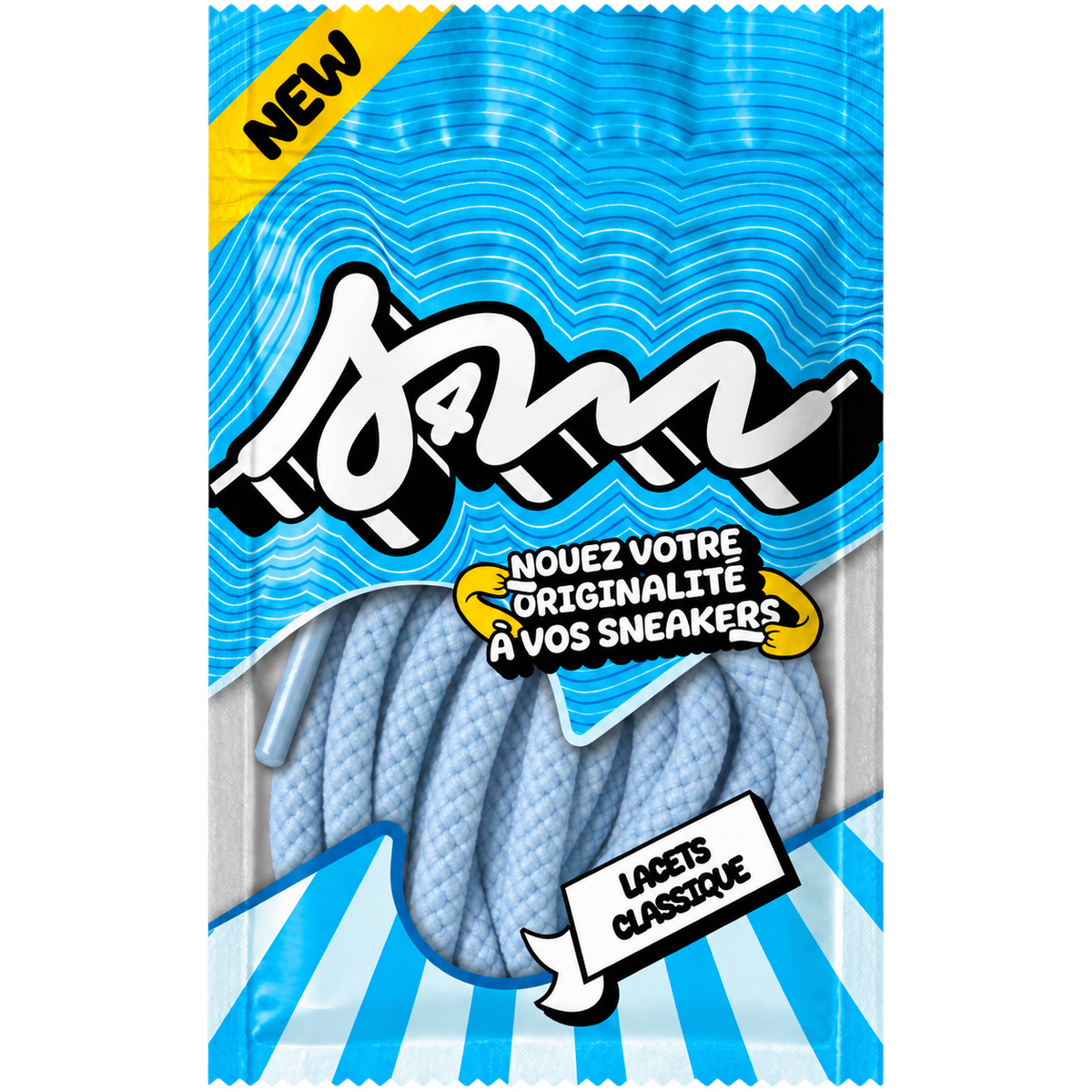 LACETS CORDE BLEU