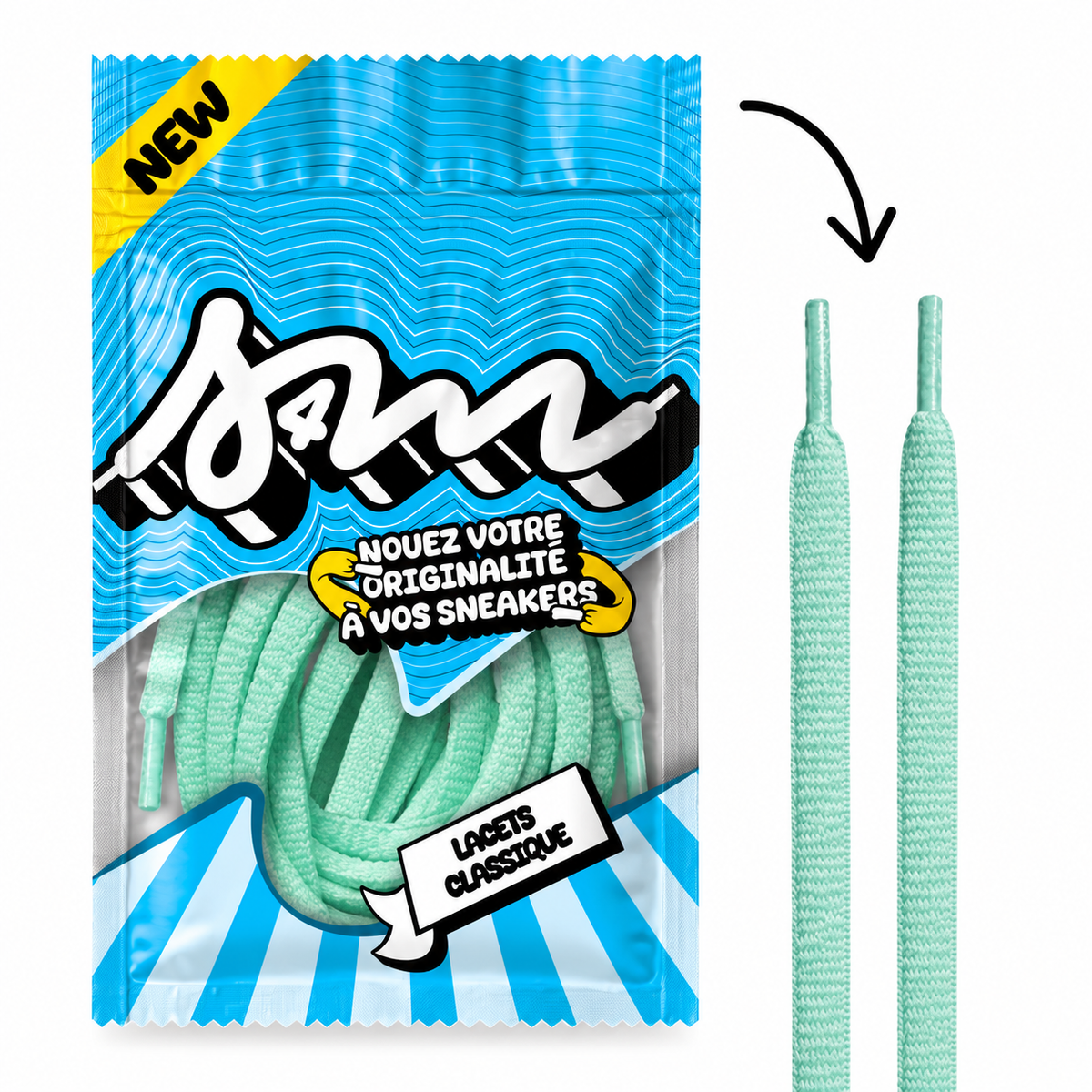 LACETS CLASSIC ROND VERT
