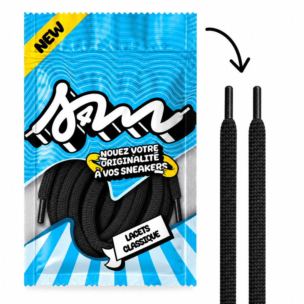 LACETS CLASSIC ROND NOIR