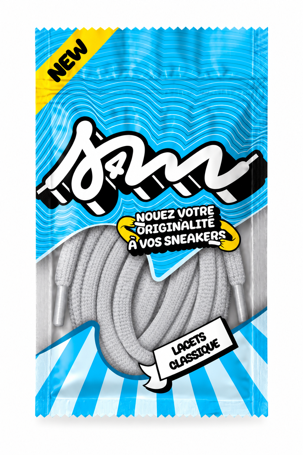 LACETS CLASSIC ROND GRIS