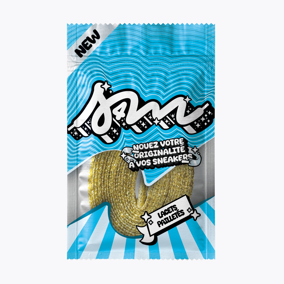 LACETS PAILLETTÉ OR