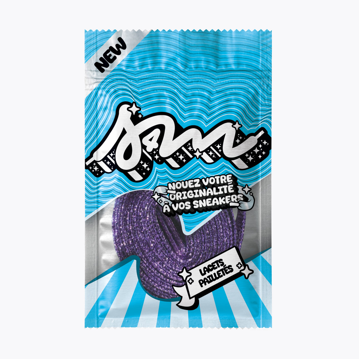 LACETS PAILLETTÉ VIOLET