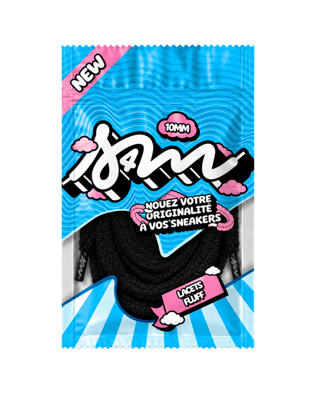 LACETS FLUFFY SLIM NOIR