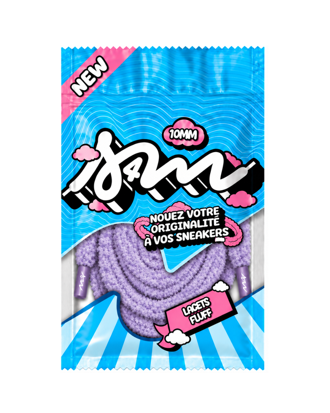 LACETS FLUFFY SLIM VIOLET