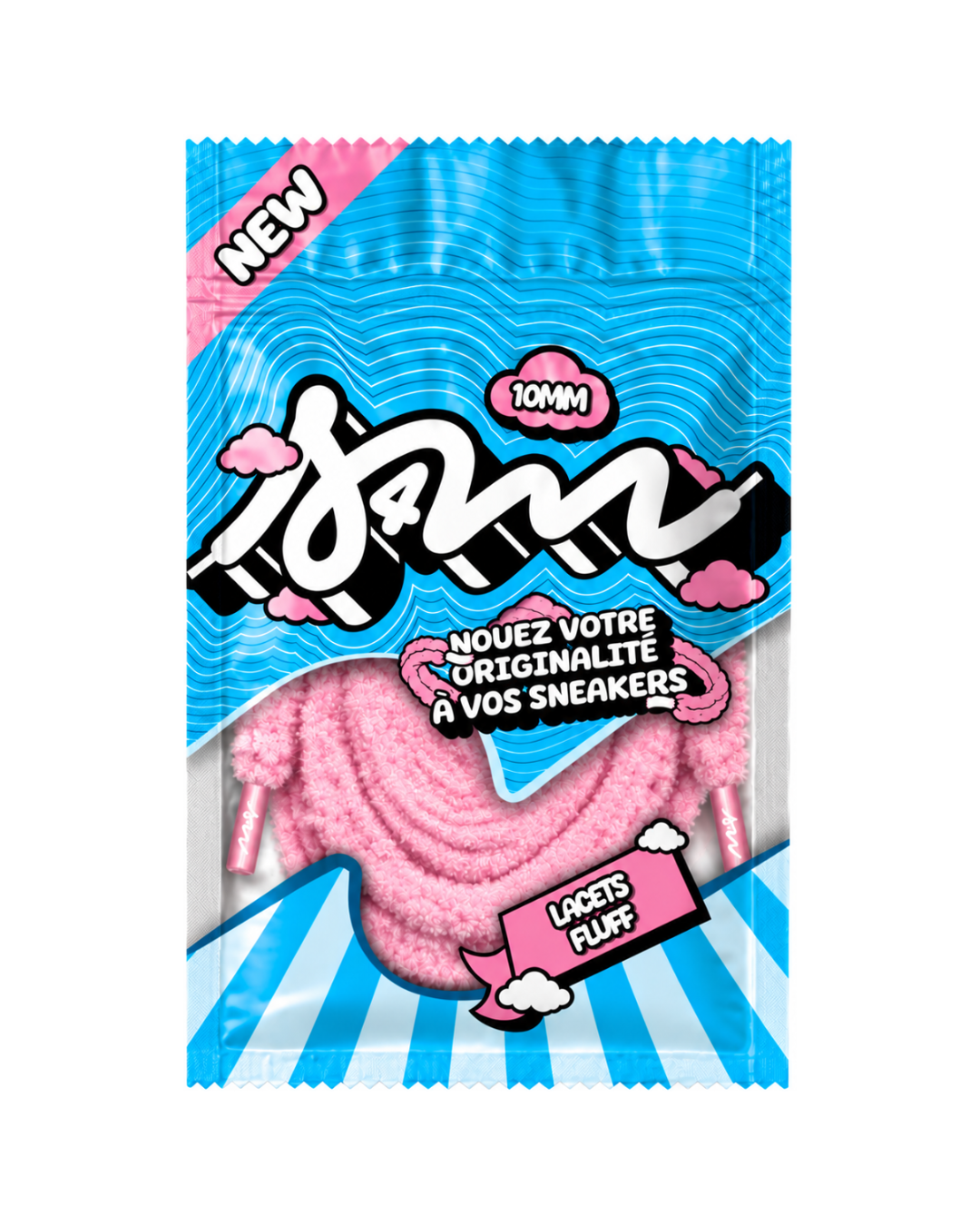 LACETS FLUFFY SLIM ROSE