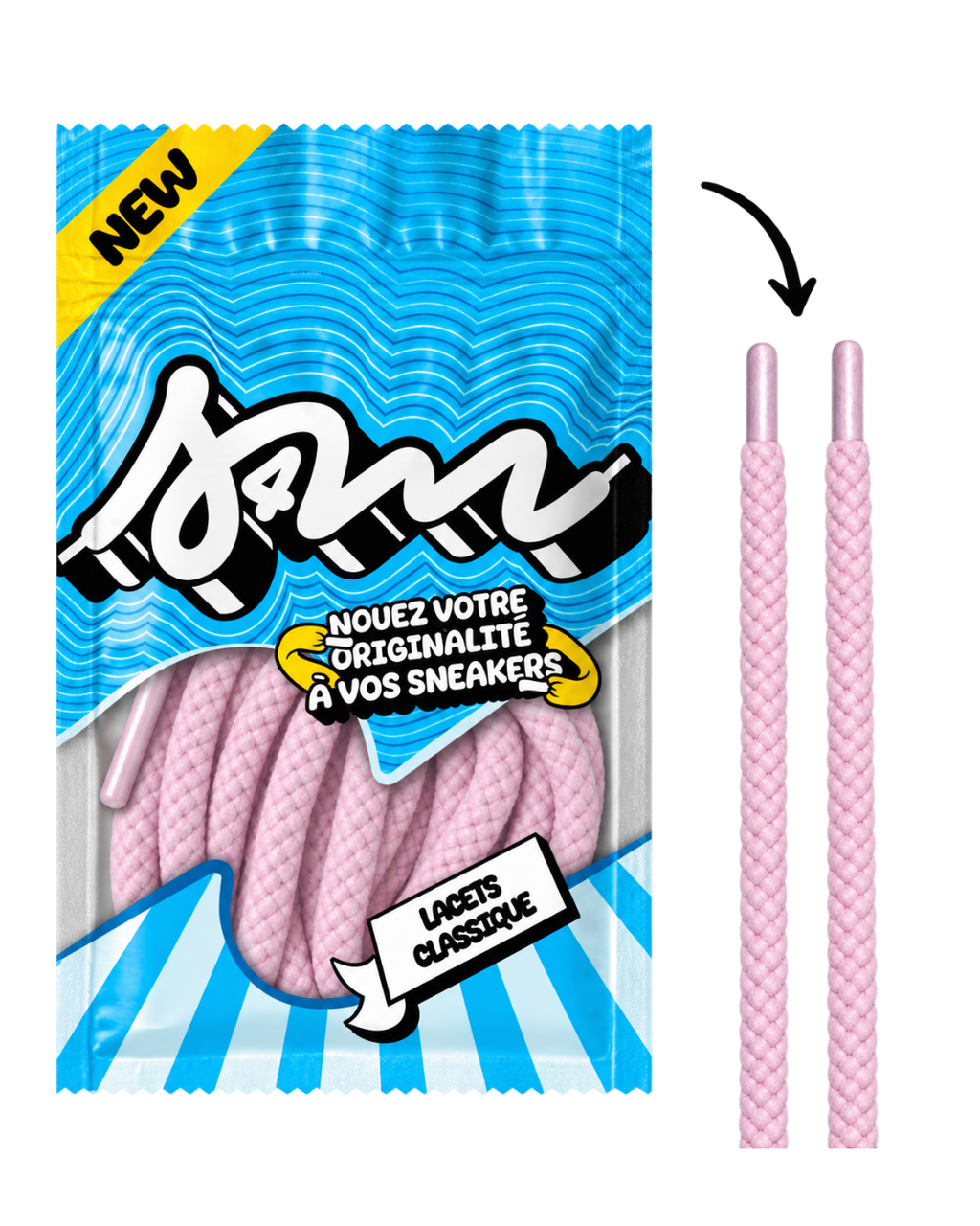 LACETS CORDE ROSE