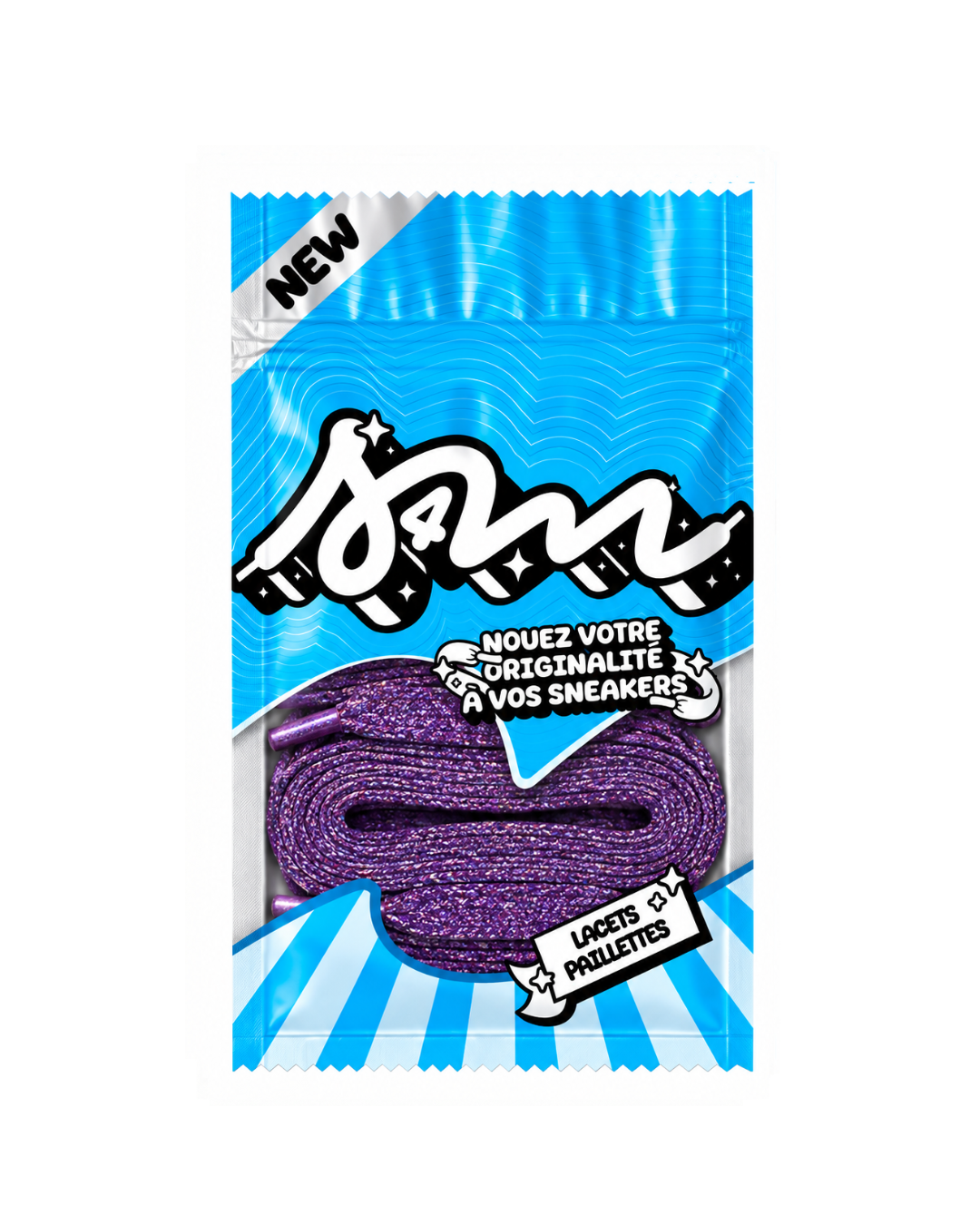 LACETS PAILLETTÉ VIOLET