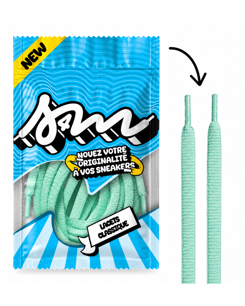 LACETS CLASSIC ROND VERT