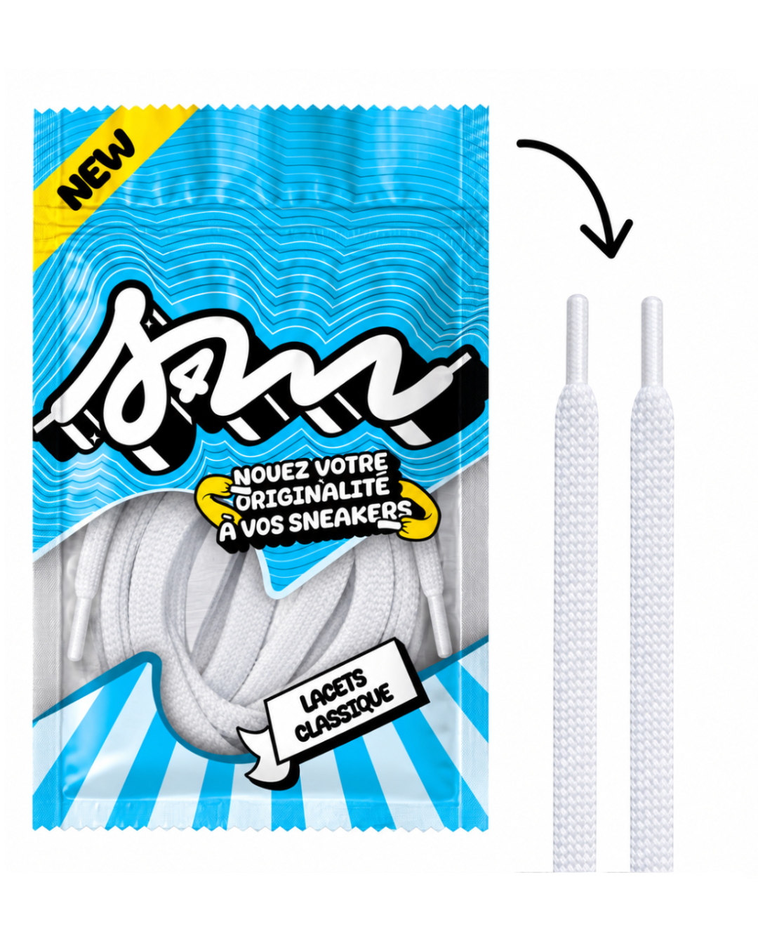 LACETS CLASSIC ROND BLANC